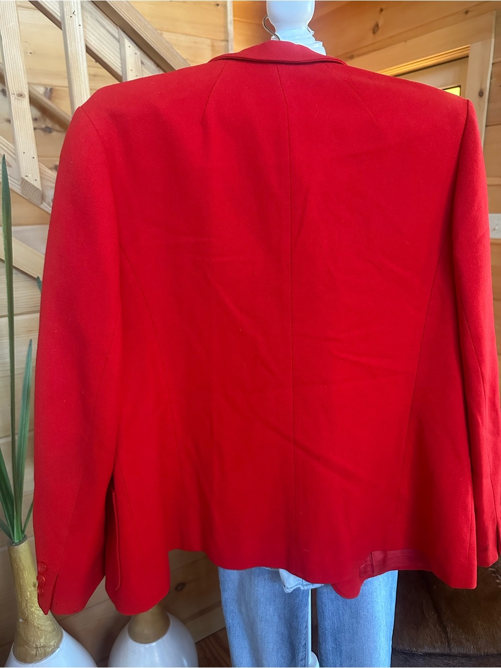 Pendleton Wool Red Women's Blazer - Picture 5 of 9
